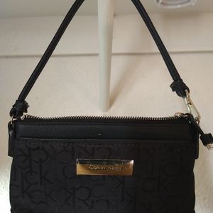 Calvin Klein Monogrammed Jacquard Shoulder Purse